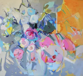 Fleur abstraite en pleine floraison