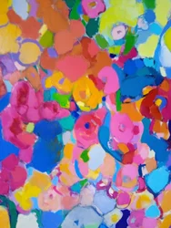 Fleurs abstraites aux couleurs vives