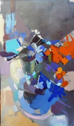 Fleurs abstraites aux couleurs vives