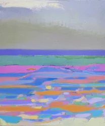 Horizon abstrait et éclatant