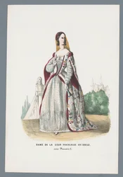 Dame de la cour française XVIe siècle, sous François Ier