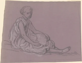 Étude pour des filles grecques se baignant, vers 1872