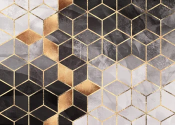 Cubes de marbre doré