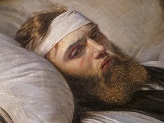 Un soldat danois blessé, détail