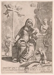 Vierge des Douleurs avec les symboles de la Passion