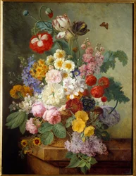Fleurs dans une rocaille Peinture par Elise Bruyère (1776-1842) 1836