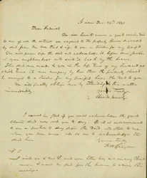 Lettre à Frederick Saugrain d