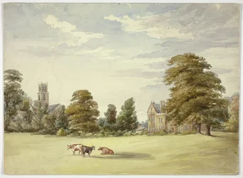 Vaches devant le manoir et l