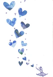 Blowing a Kiss, 2013 (aquarelle et collage)