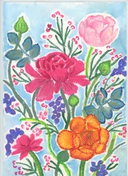 Bouquet de renoncules, 2018 (pastel à l