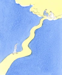 Une personne qui, par amour de Dieu, aime et sert son prochain, marche sur un chemin difficile vers le Ciel, avec des montées raides