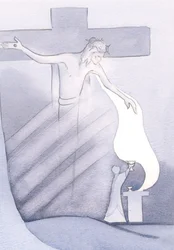 À chaque messe, le Précieux Sang du Christ est versé de la Croix, pour notre salut du péché