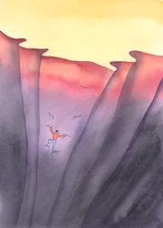 Par nos sincères intercessions, nous contribuons à sauver les âmes en état de péché mortel qui, si elles ne changent pas, tomberont en enfer, 2004 (aquarelle sur papier)