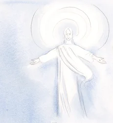 Le Christ aime saluer ses amis dans la Sainte Communion