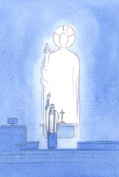 Le Christ parle et agit à travers ses prêtres, qui bénissent et pardonnent 