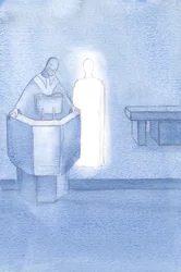 Le Christ se tenait à côté du prêtre qui lisait le Saint Évangile à nous tous, qui était la propre parole du Christ