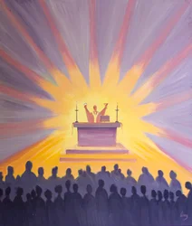 La lumière et la sagesse de Dieu se déversent sur ceux qui se rassemblent autour du Corps et du Sang du Christ à la messe, 2000