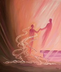 Dans la Sainte Communion, nos petits péchés tombent comme des cendres alors que le Christ nous élève pour partager sa joie