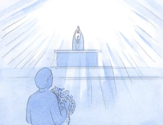 Il semblait que nous portions des brassées de perles et de rubis, pour Dieu le Père : Jésus est notre merci, louange, réparation et supplication.