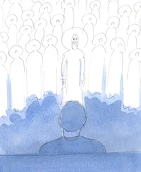 Les Saints sont tout autour de nous, avec le Christ, lorsque nous prions ; ils se réjouissent de l