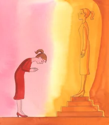 Nous nous "adorons" nous-mêmes en ne réalisant que nos propres projets et ambitions, sans nous soucier des souhaits de Dieu, 2005 (aquarelle sur papier)