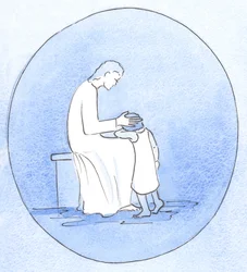 Quand nous nous repentons de nos péchés, Jésus-Christ nous regarde avec tendresse, tout comme une mère embrasse son enfant