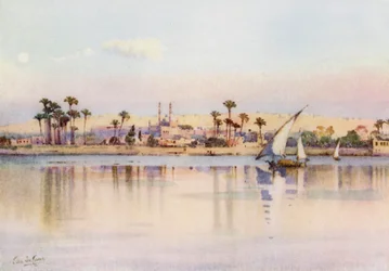 Le Caire et la citadelle depuis Gizeh