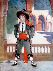 Edmund Payne dans The Toreador, vers 1902