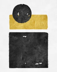 Géométrie abstraite or et noir