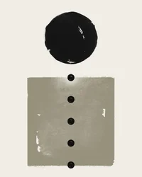 Cercle noir, points en équilibre