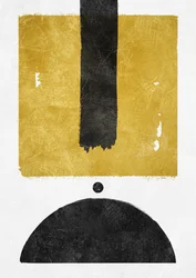 Formes géométriques dorées et noires