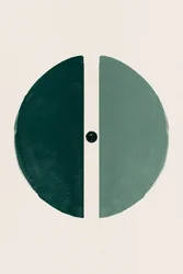 Design minimaliste avec un cercle vert