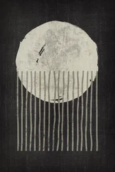 Lune abstraite monochrome