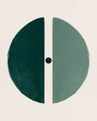 Cercle vert divisé