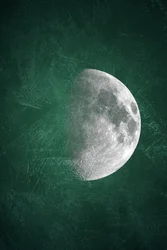 Lune cosmique texturée