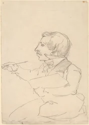 Eastman Johnson en train de dessiner