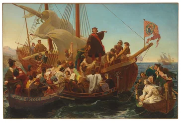 Le départ de Colomb de Palos en 1492, 1855