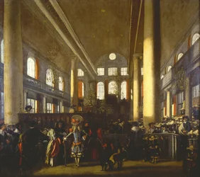 Intérieur de la synagogue portugaise à Amsterdam