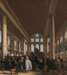 Intérieur de la synagogue portugaise à Amsterdam