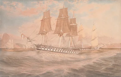 HMS Ganges et Thetis au large de Rio de Janeiro