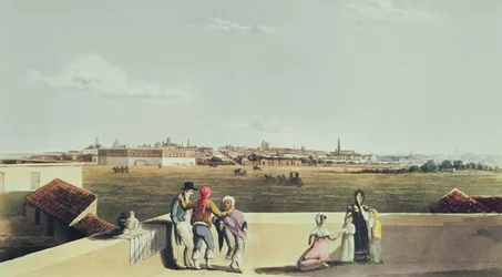 Vue générale de Buenos Aires depuis la Plaza del Toros, de Illustrations pittoresques de Buenos Aires et Montevideo, 1820