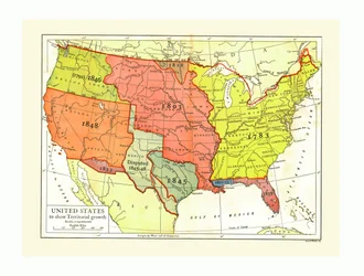 Carte de croissance des États-Unis, vers 1910s