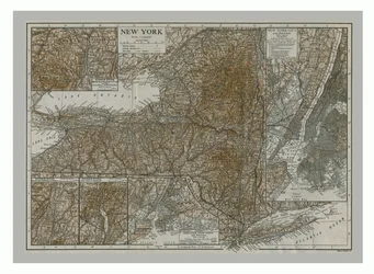 Carte de New York, vers 1900