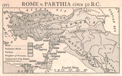 Rome contre Parthie, vers 50 av. J.-C.
