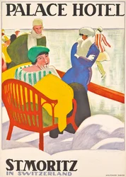 Affiche publicitaire pour le Palace Hotel à St. Moritz