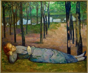 Madeleine, la soeur de Bernard, a peint au Bois d