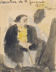 Caricature de Paul Gauguin, 1889