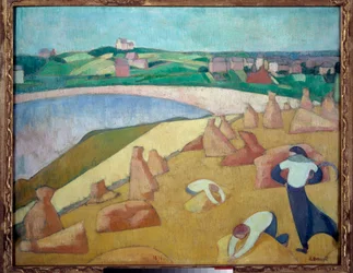 Récolte au bord de la mer, Saint Briac sur mer en 1891