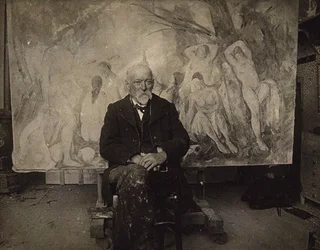 Paul Cézanne dans son atelier aux Lauves, 1904