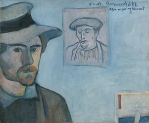 Autoportrait avec portrait de Gauguin, 1888